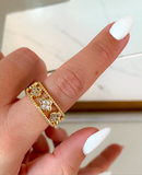 Anel Van com Zircônias Regulável