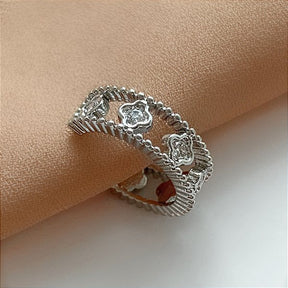 Anel Van com Zircônias Regulável