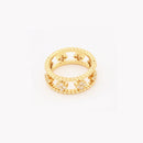 Anel Van com Zircônias Regulável