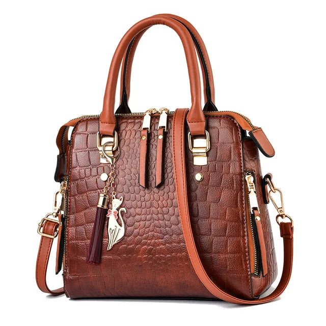 Bolsa feminina inverno crocodilo