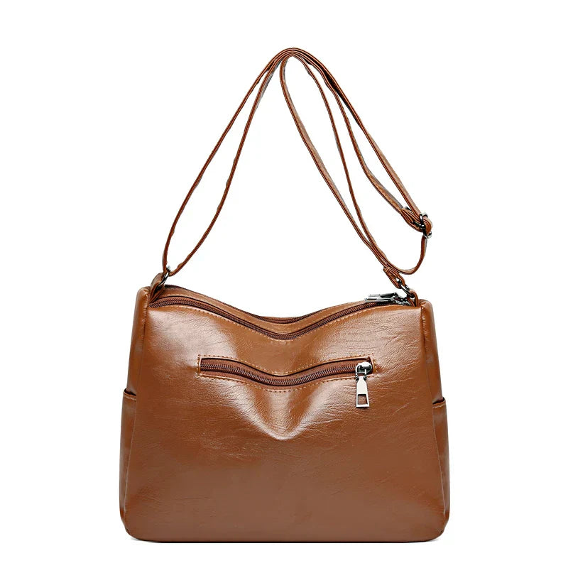 Bolsa feminina de couro mensageiro